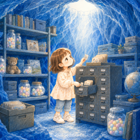 氷晶図書館の小さなカード _